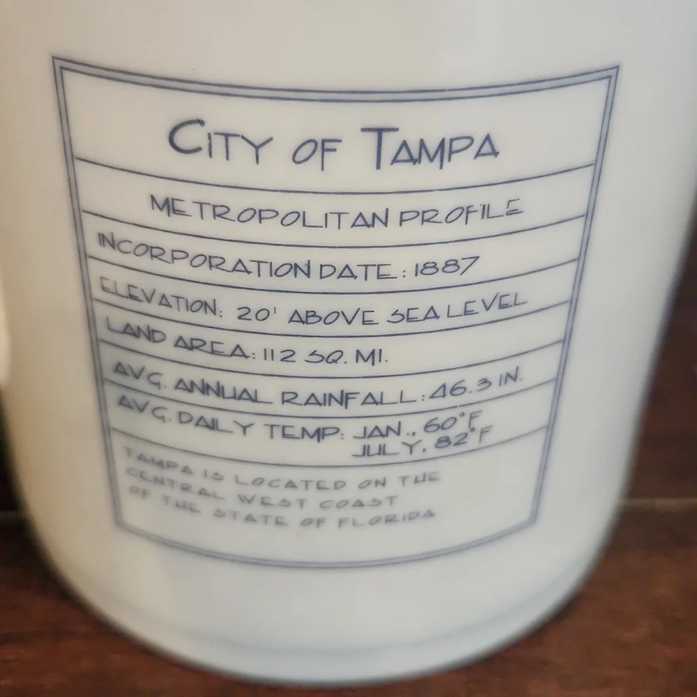Starbucks Tampa Ceramic Mug 18‎ Oz